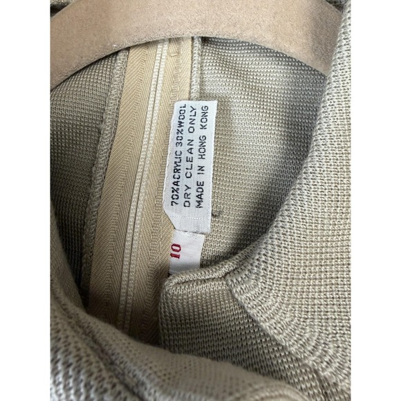 Vintage Bakalli 2pc Dress & Sweater Set Womens 10 Mod Geometric Red Beige - Picture 7 of 16